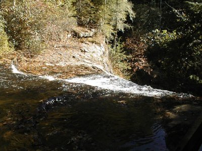 Shoal Creek at the top of the falls